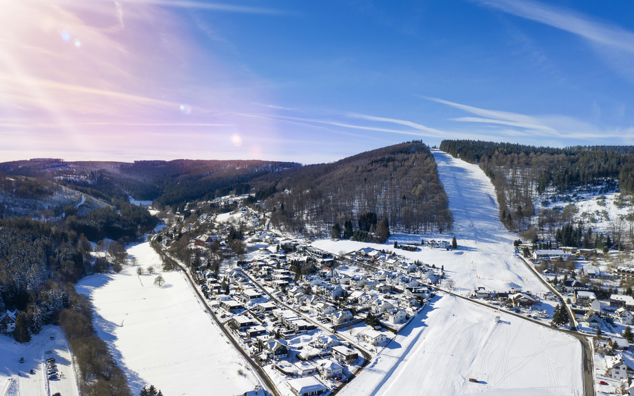winterlicher Ferienort Willingen in Hessen