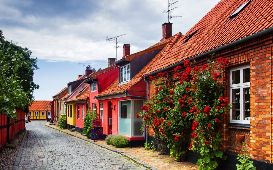 Altstadt von Rønne auf Bornholm, Dänemark