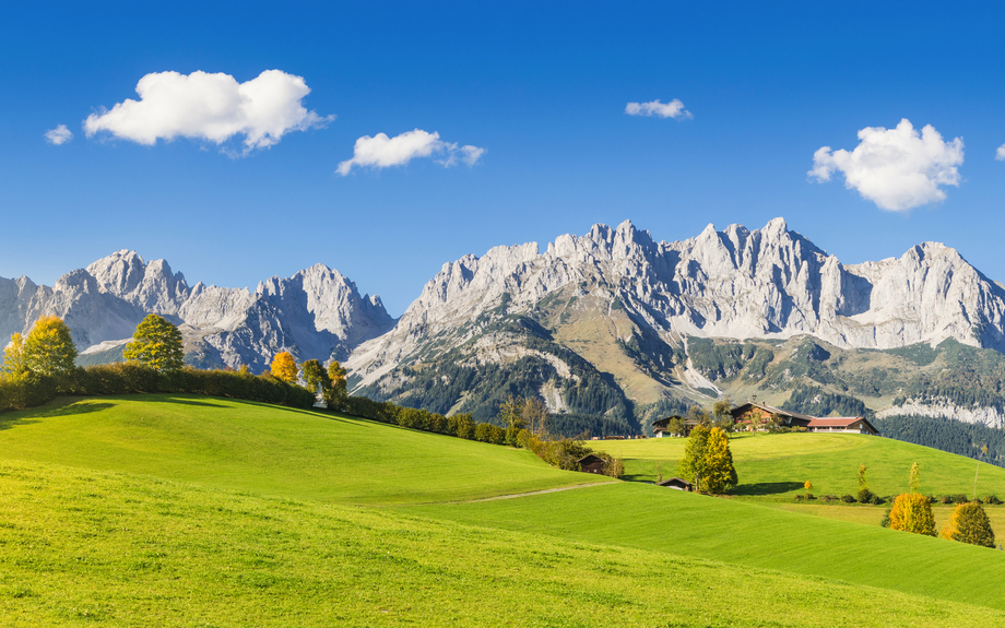 Berghütte vor dem Wilden Kaiser