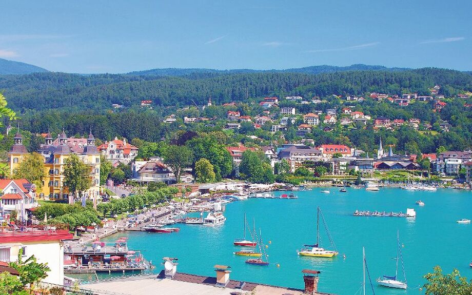 Blick über Velden am Wörthersee