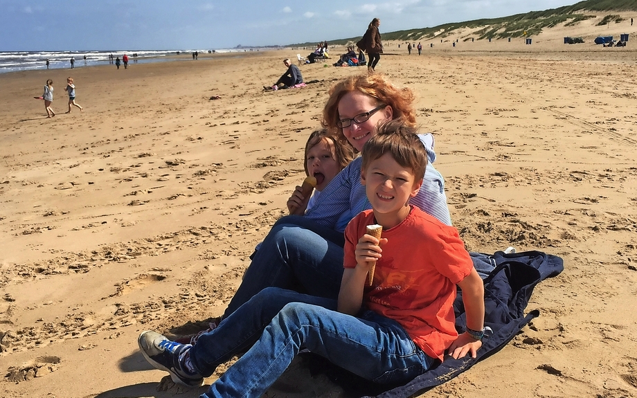 Familie am Strand