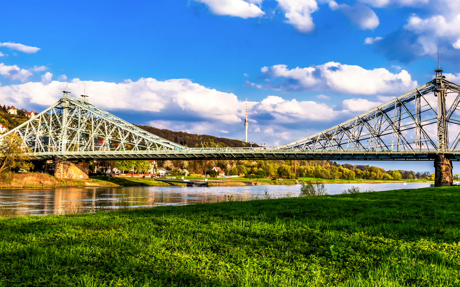 Dresden,das Blaue Wunder,Loschwitzer Brücke