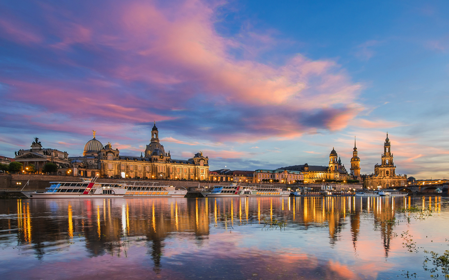 Abendstimmung in Dresden, Deutschland