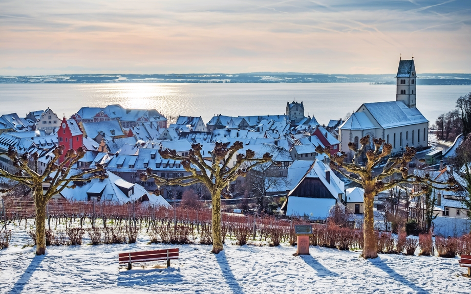 Meersburg am Bodensee im Winter