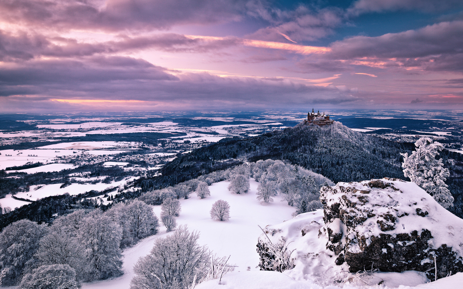 winterliche Burg Hohenzollern