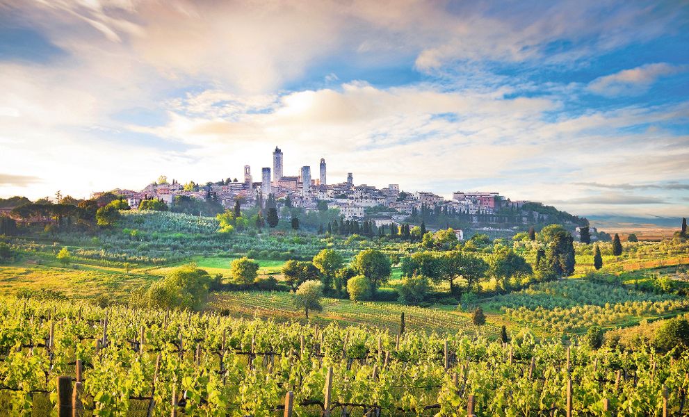 Blick auf San Gimignano