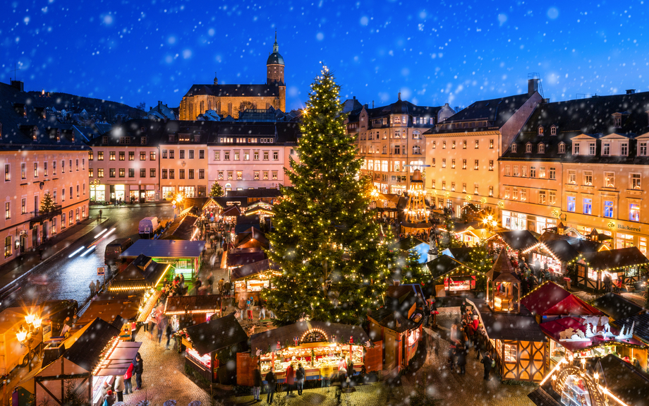 Weihnachtsmarkt in Annaberg-Buchholz im Erzgebirge,Sachsen,Deutschland