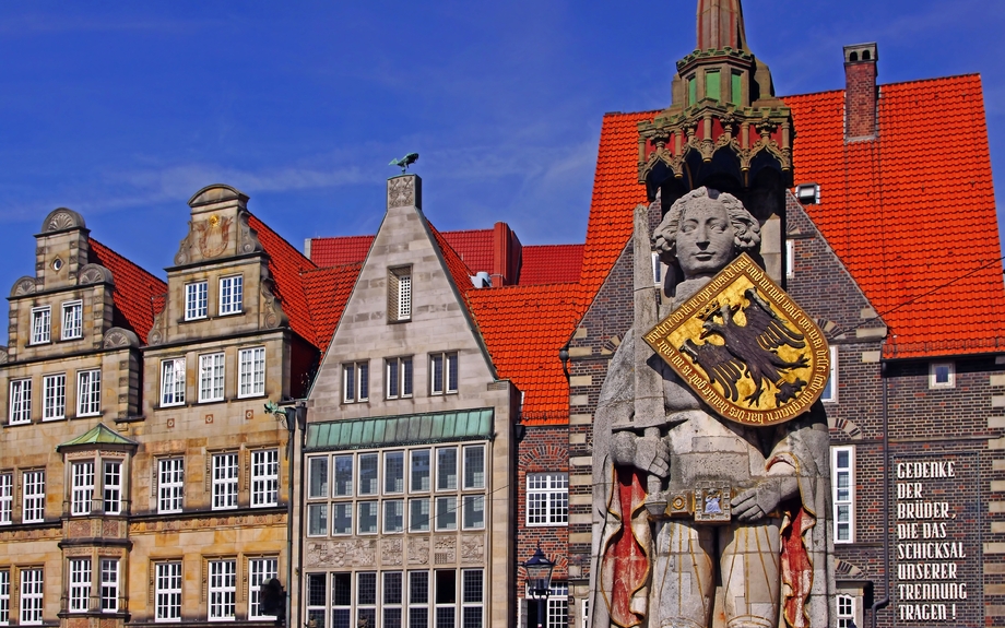 Bremen Marktplatz mit Rolandstatue