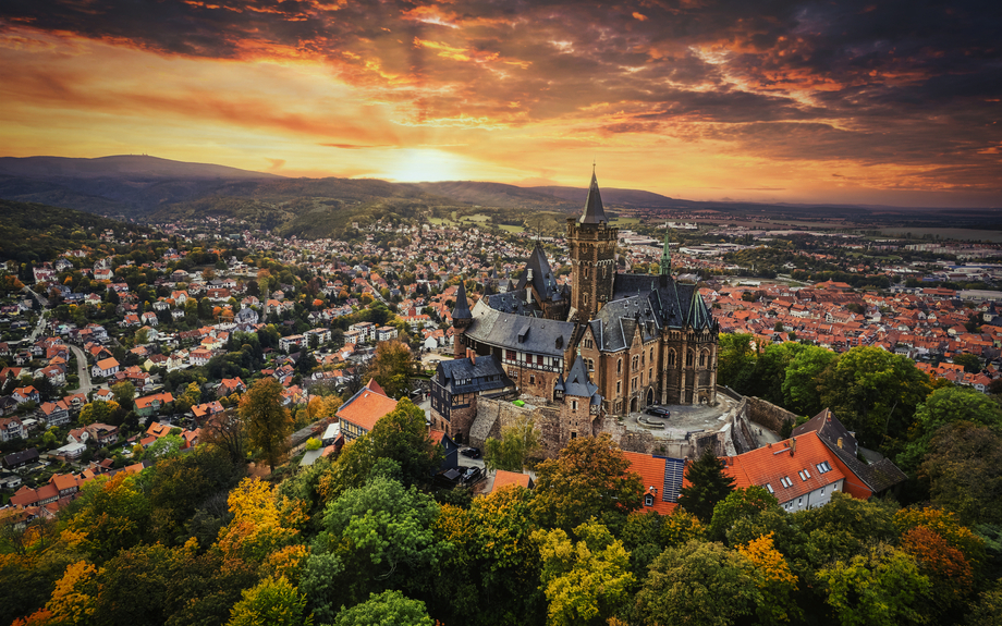 Stadt und Schloss Wernigerode im Harz