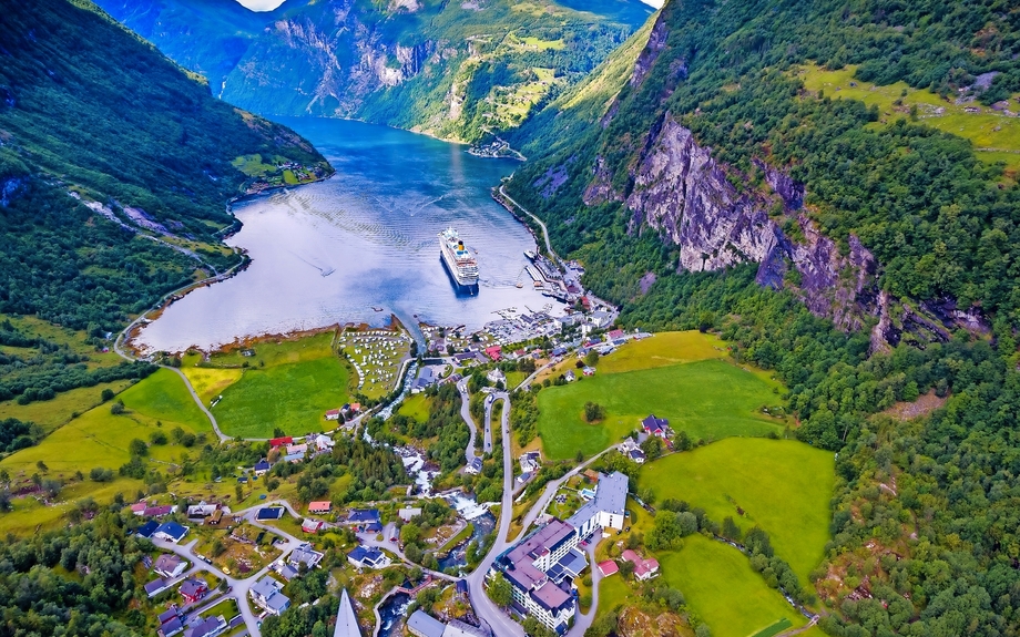 Geiranger Fjord, Norwegen.