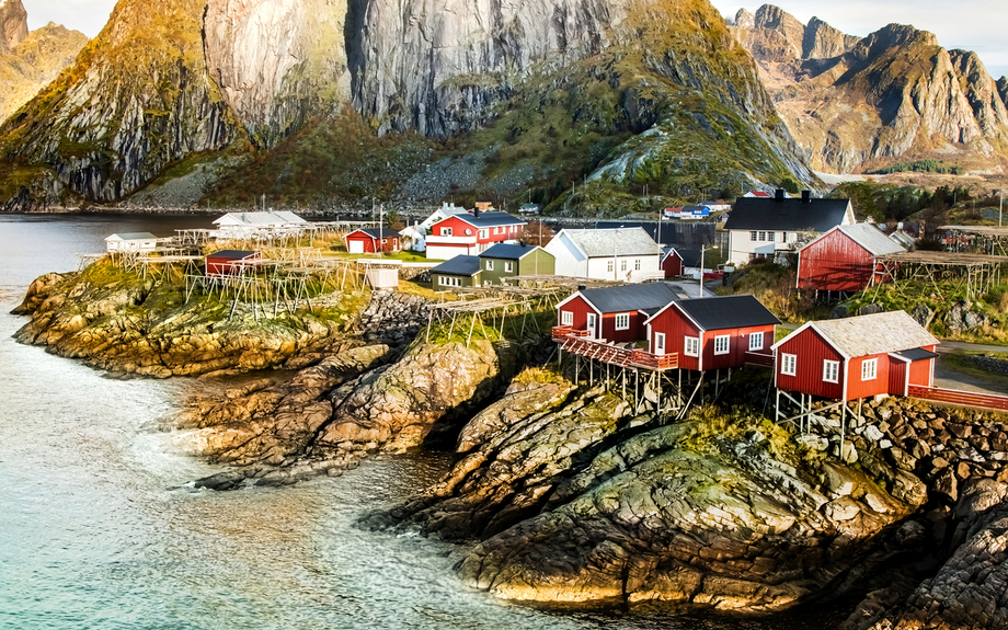 Fischerdorf Hamnøy in den Lofoten