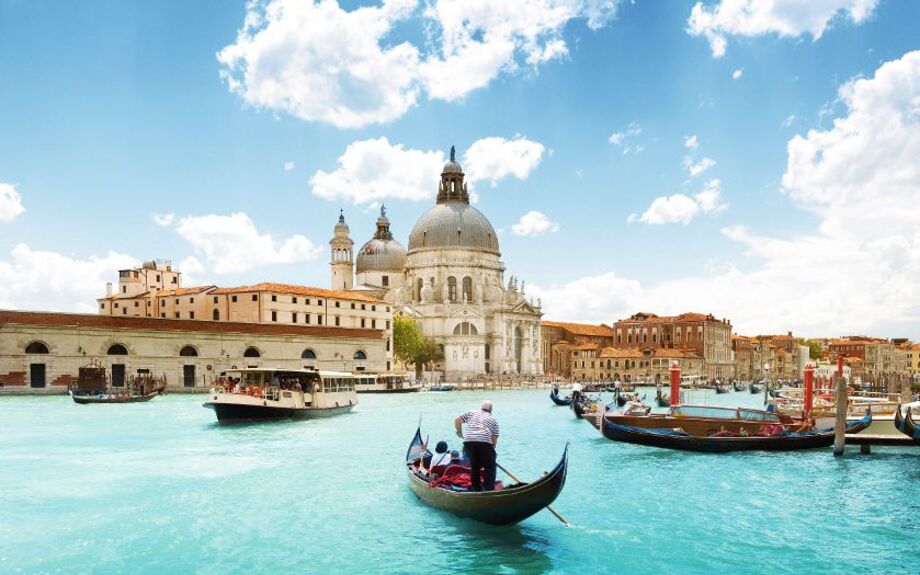 Grand Canal and Basilica Santa Maria della Salute, Venice, Italy