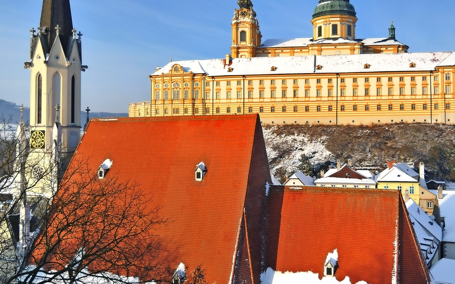 Stift Melk im Winter