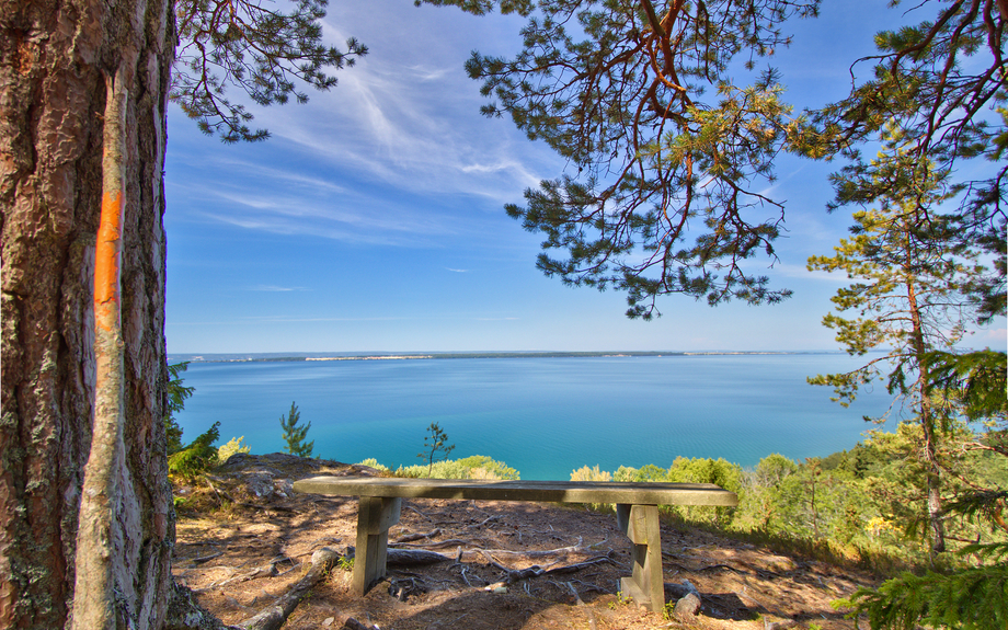 Blick über den See Vättern