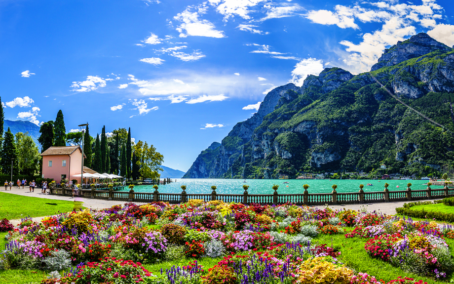 Riva del Garda in der Provinz Trentino am Gardasee, Italien