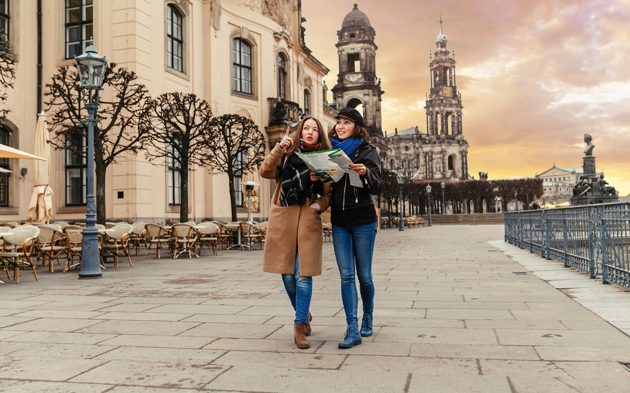 Sightseeing in Dresden im Winter