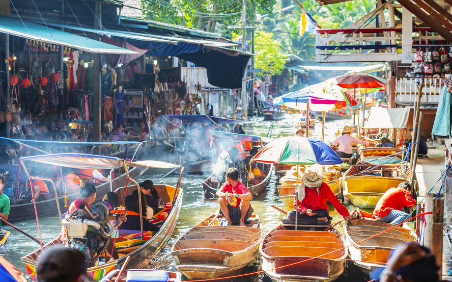 Wassermarkt in Bangkok