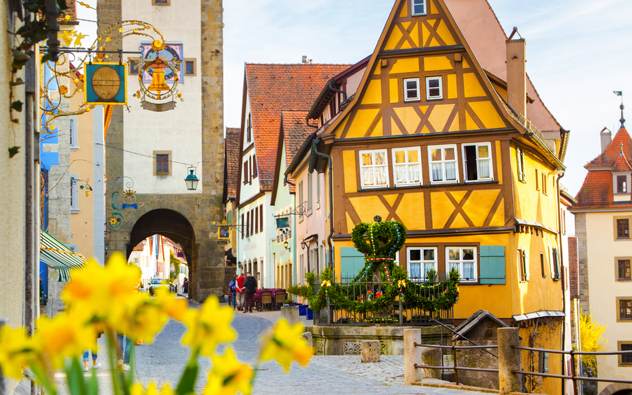 Rothenburg ob der Tauber im Frühling