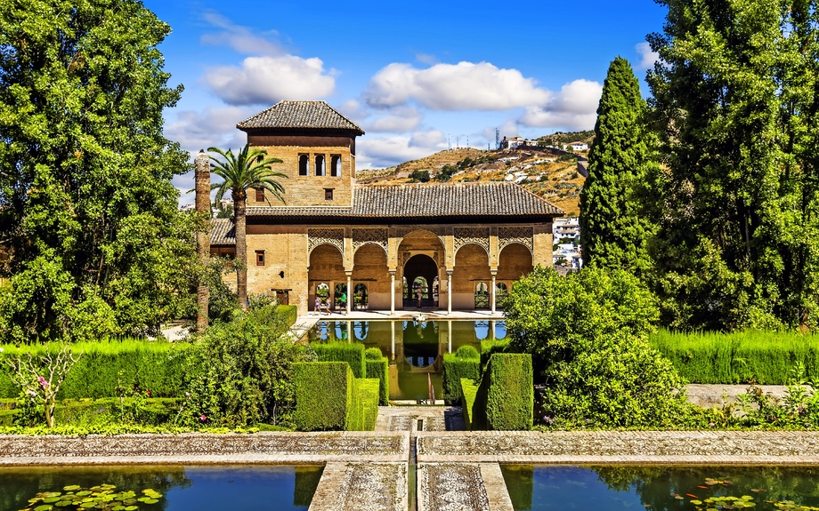 Partal-Gärten in der Alhambra in Granada, Spanien