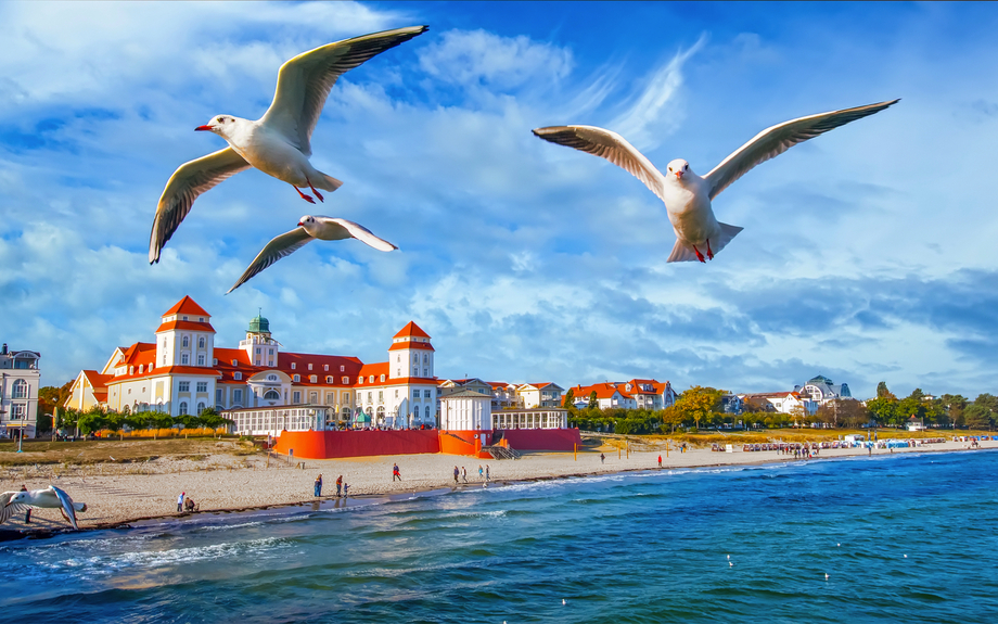 Strandpromenade von Binz auf Rügen, Deutschland