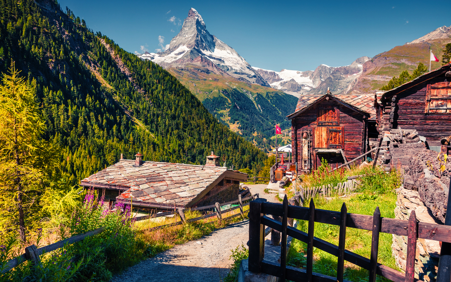 Bergort Walliser Alpen