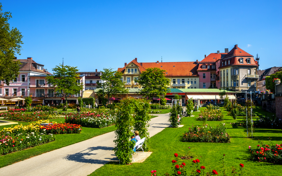 Rosengarten von Bad Kissingen in Bayern, Deutschland