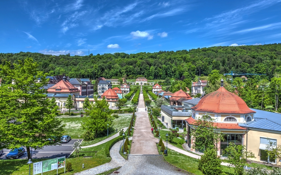 Blick auf das Staatsbad Bad Brückenau