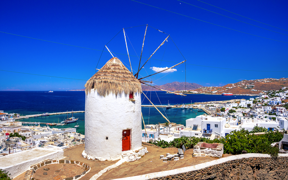 Windmühlen auf der Insel Mykonos