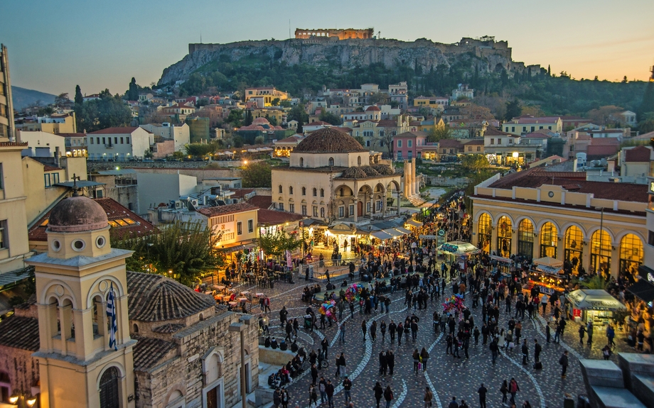 Athen mit Plaka und Akropolis