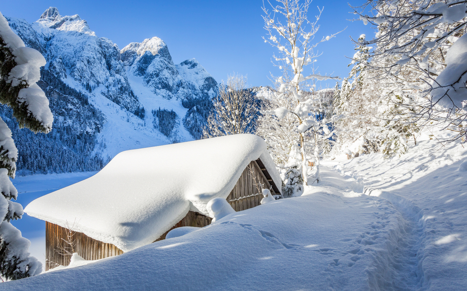 Schöne Winterberglandschaft am Salzkammergut,Österreich