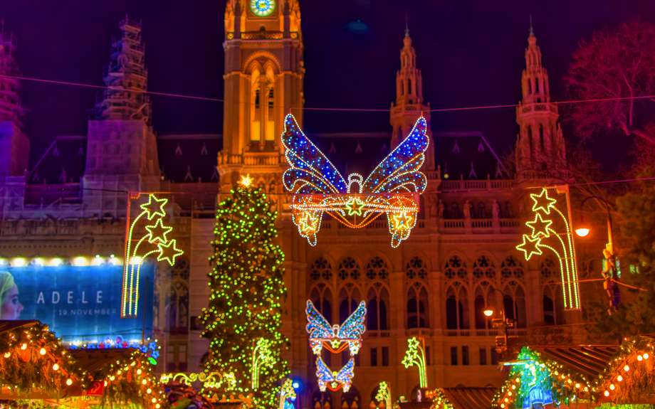 Dekorationen zur Weihnachtszeit in Wien