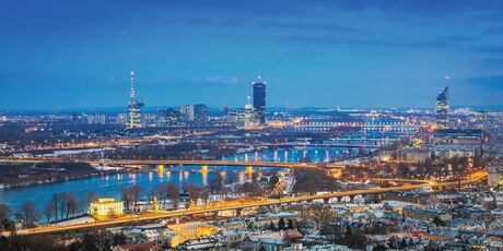 Winterliche Ansicht von Wien