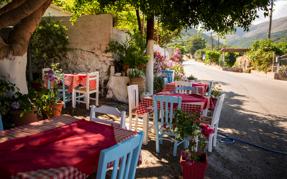 Taverne an der Straße im Landesinneren von Kreta