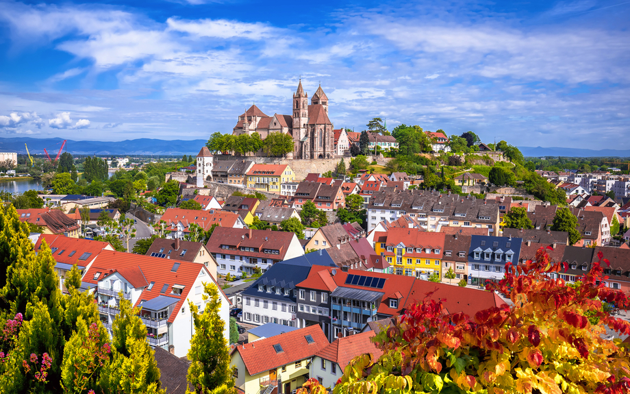 Blick auf die historische Stadt Breisach