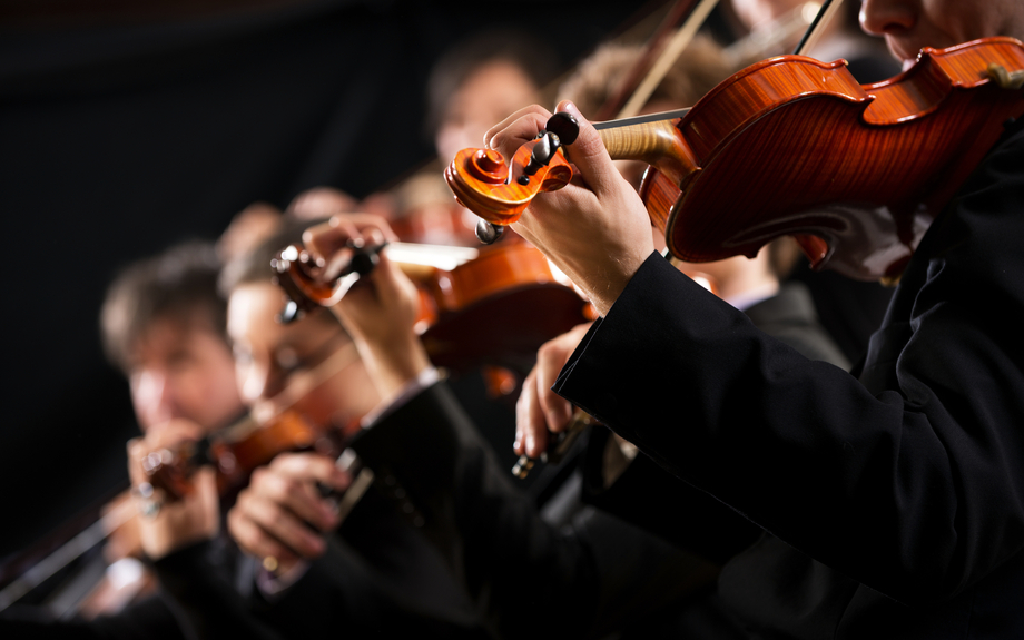 Orchester ersten Geigen