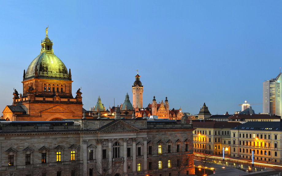 Panorama Skyline der Stadt Leipzig