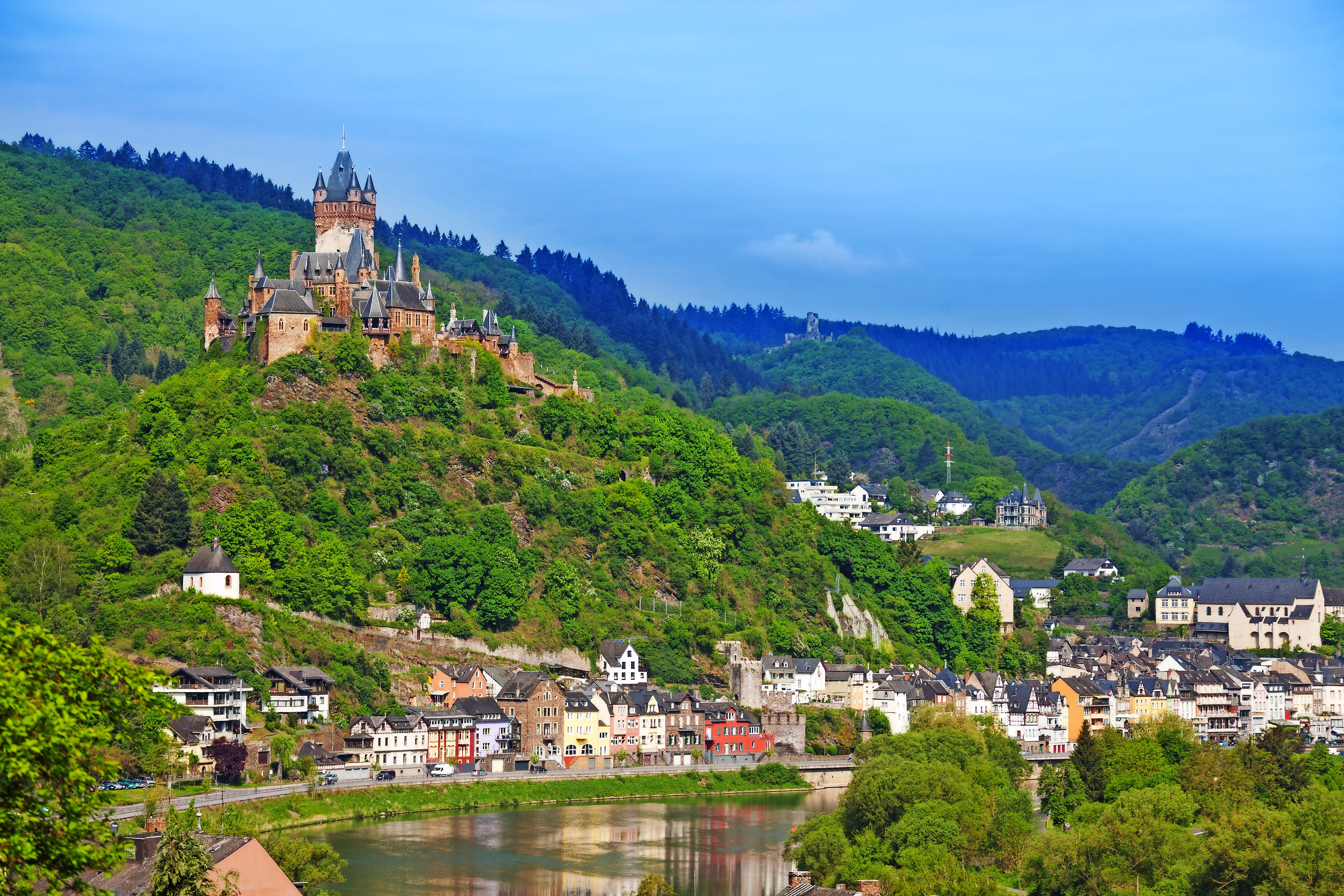 Panorama von Cochem mit Kaiserburg